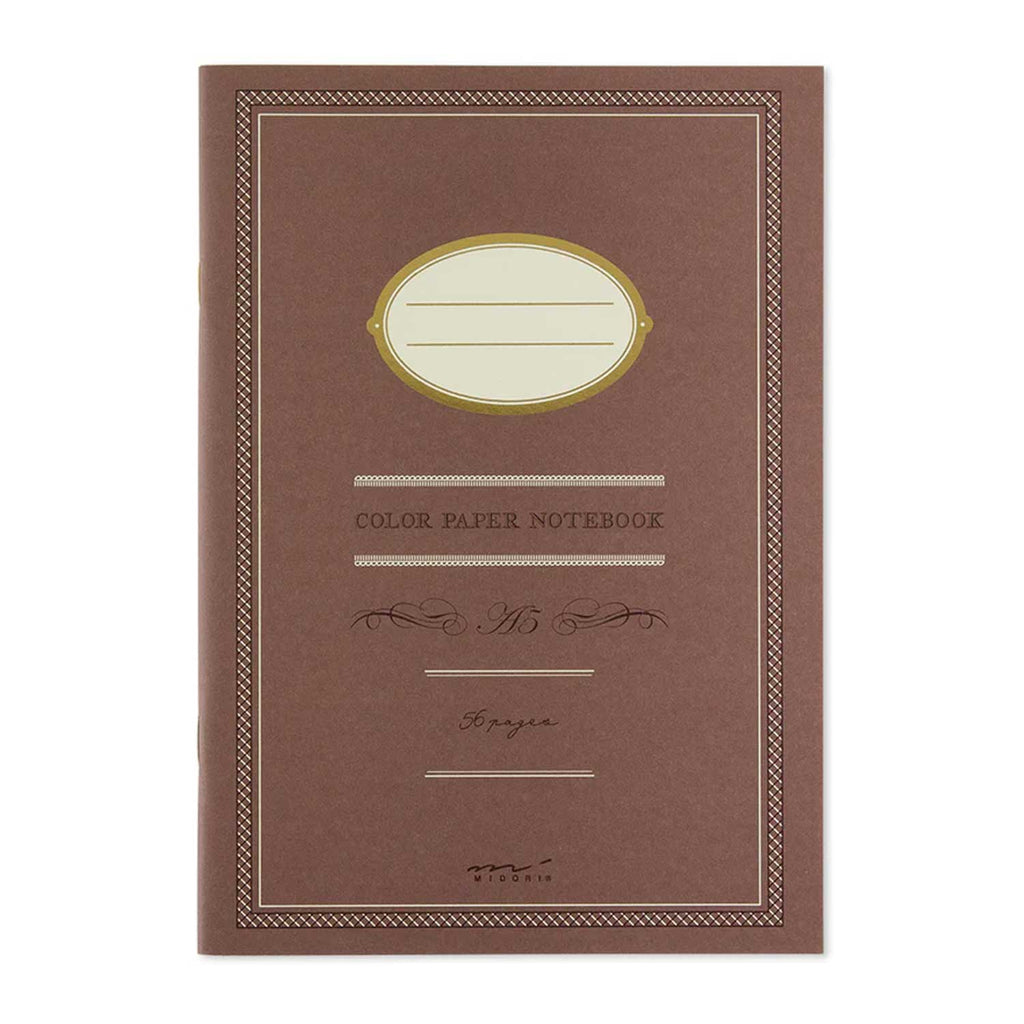 Midori Colour Paper Brown Notebook - A5, Ruled
