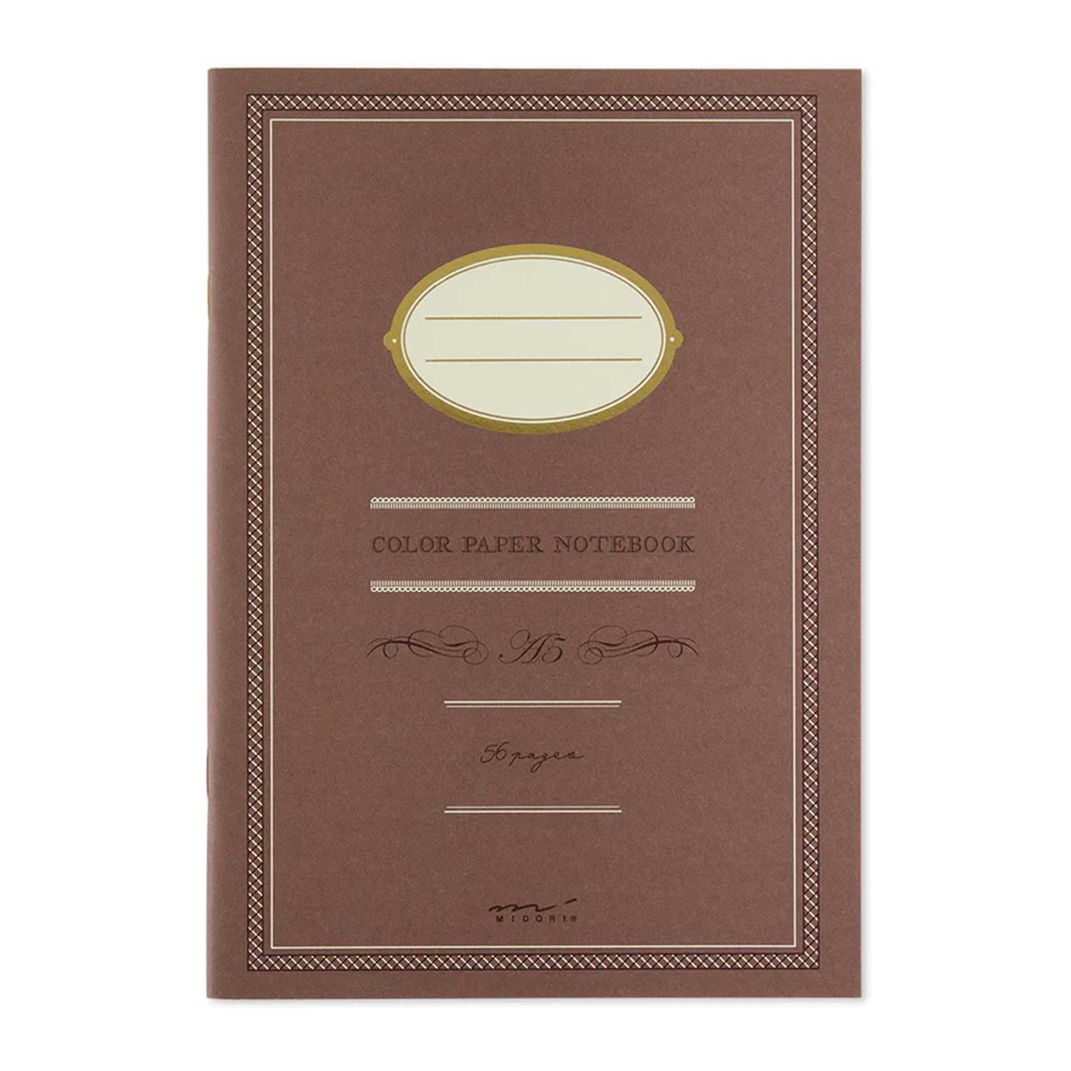 Midori Colour Paper Brown Notebook - A5, Ruled