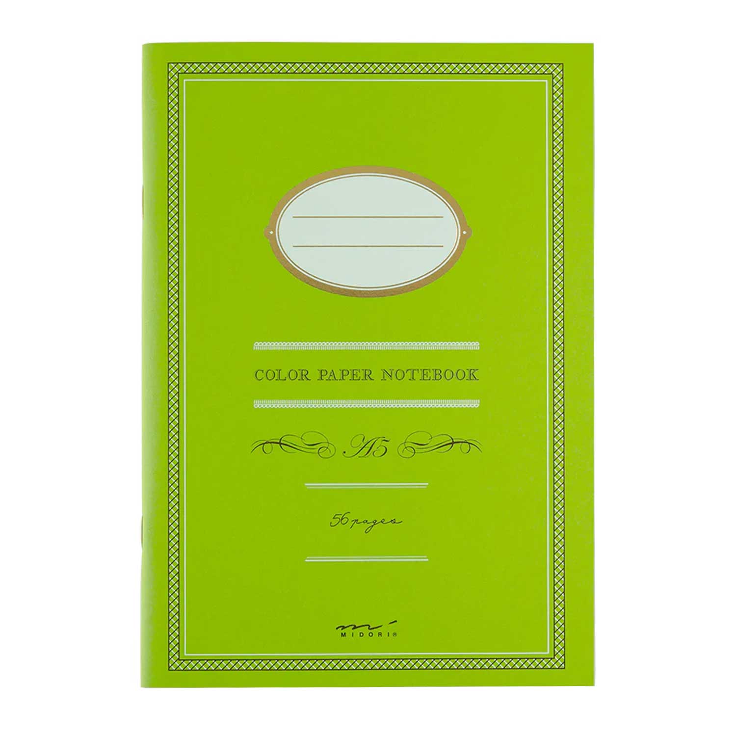 Midori Colour Paper Green Notebook - A5, Ruled
