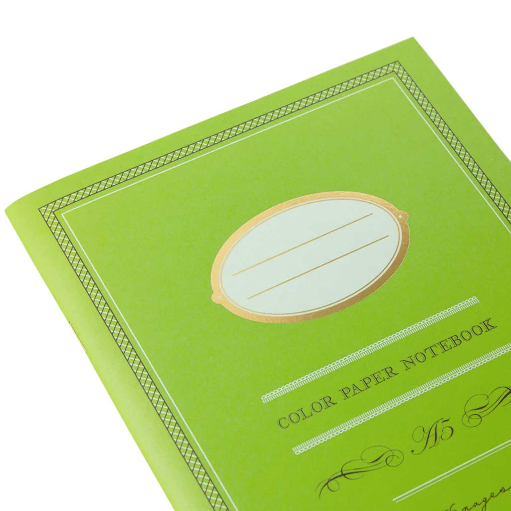 Midori Colour Paper Green Notebook - A5, Ruled