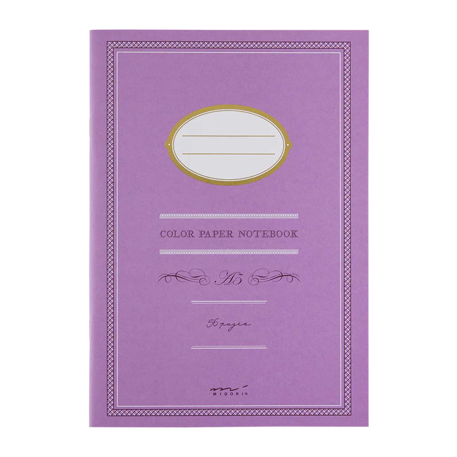 Midori Colour Paper Purple Notebook - A5, Ruled