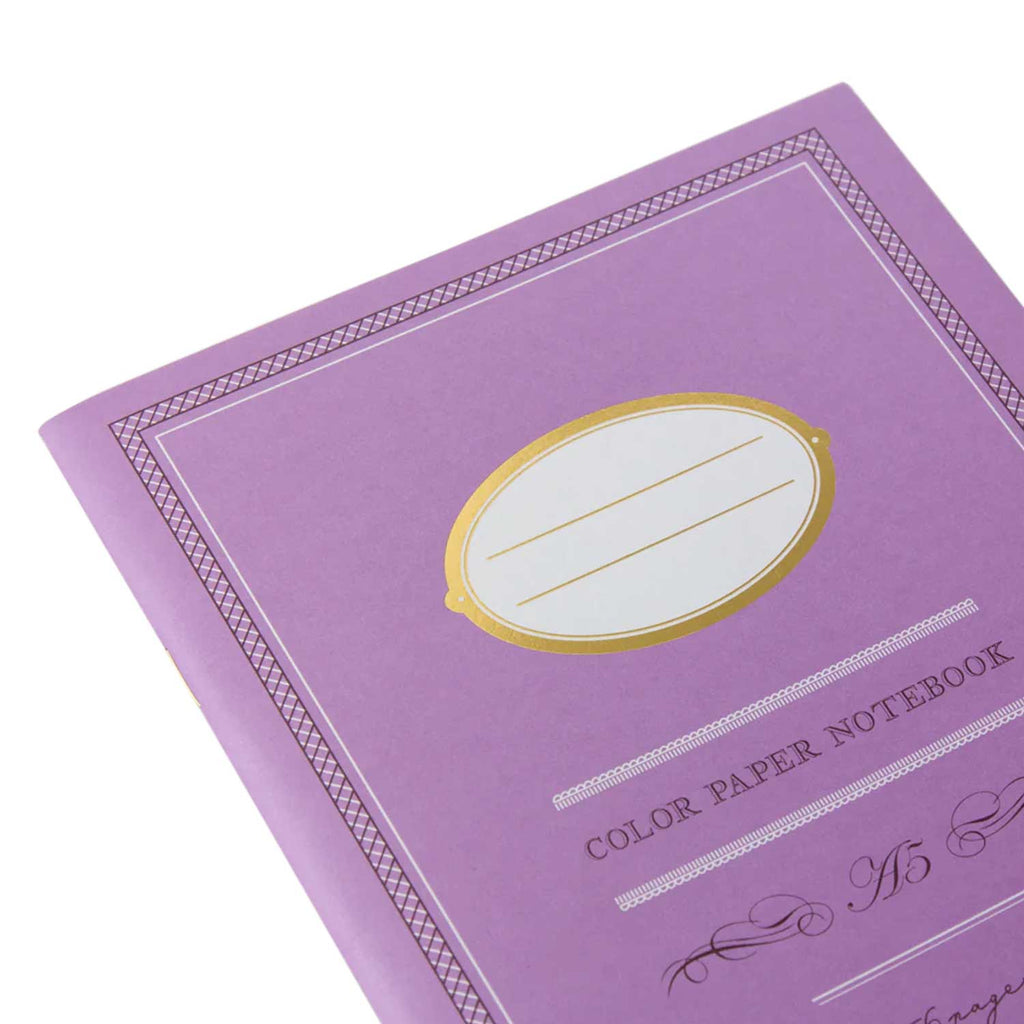 Midori Colour Paper Purple Notebook - A5, Ruled