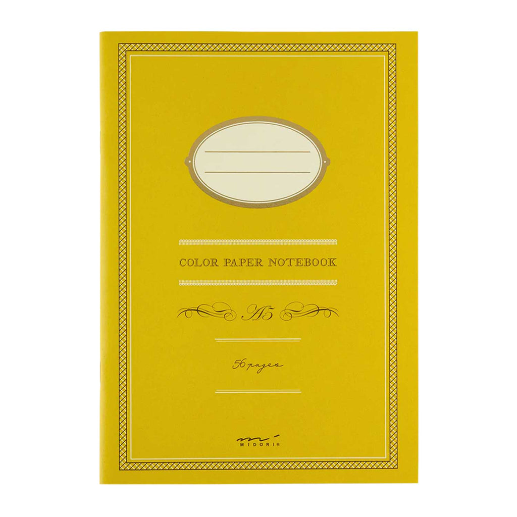 Midori Colour Paper Yellow Notebook - A5, Ruled