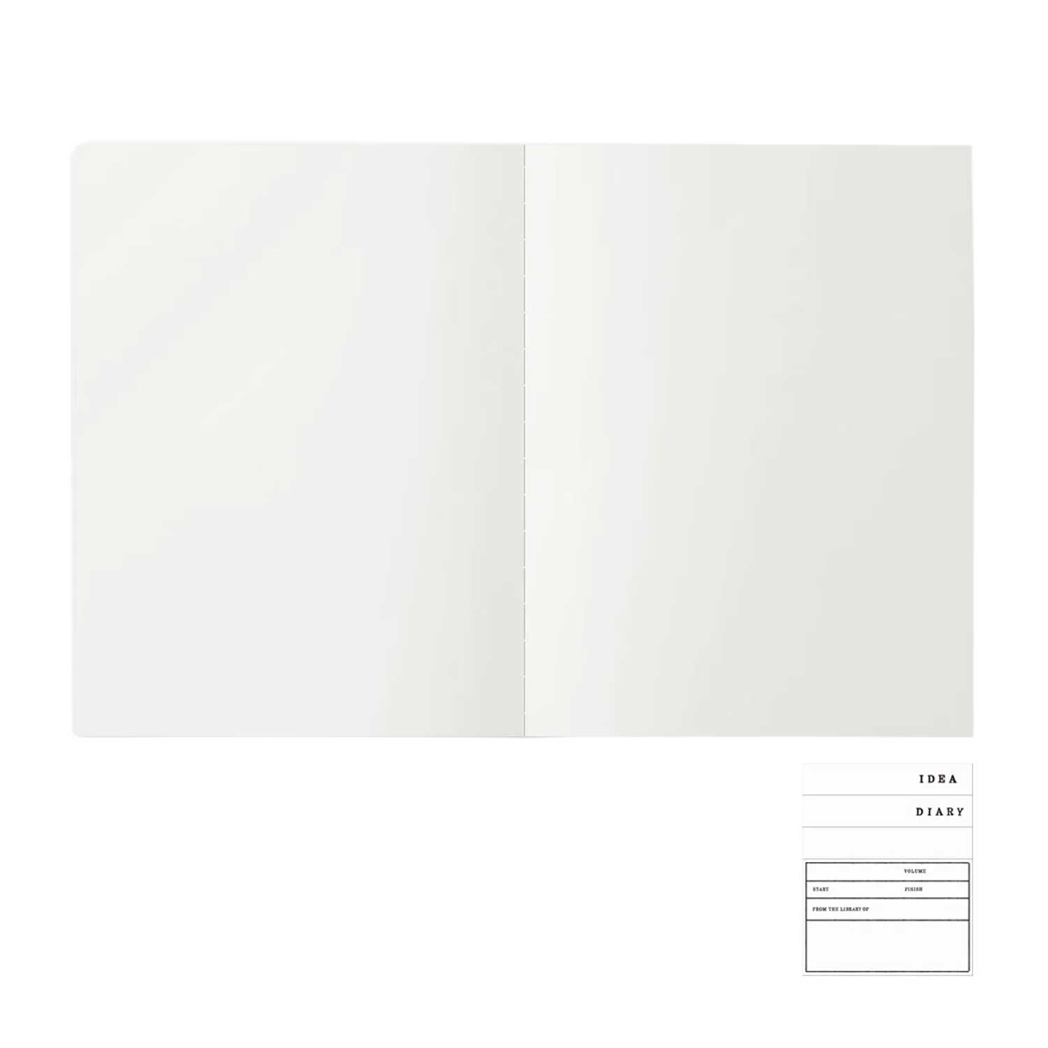 Midori MD Cotton White Notebook - F2, Plain