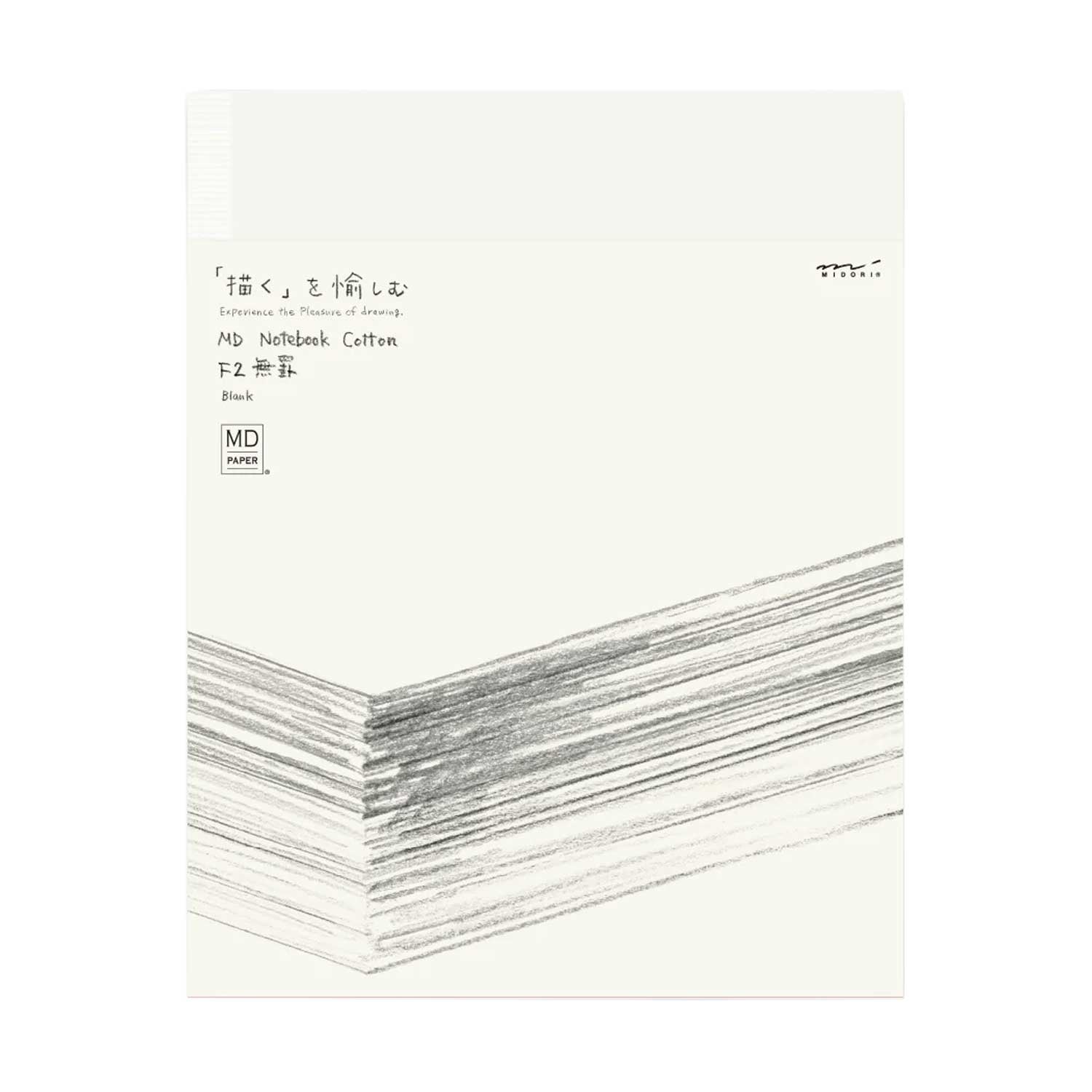 Midori MD Cotton White Notebook - F2, Plain