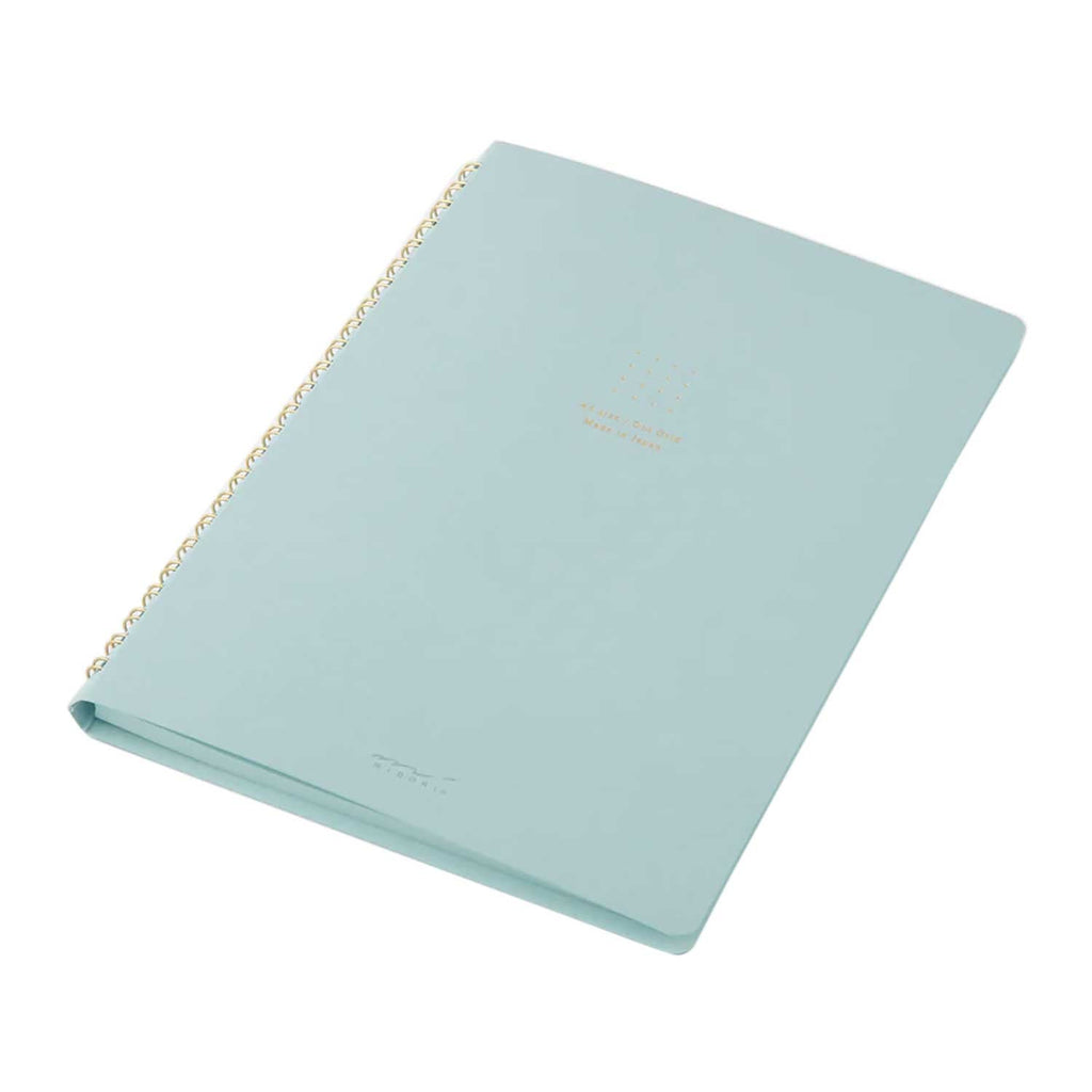 Midori Soft Colour Blue Spiral Notebook - A5, Dotted