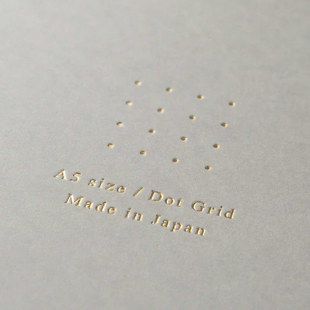 Midori Soft Colour Grey Spiral Notebook - A5, Dotted