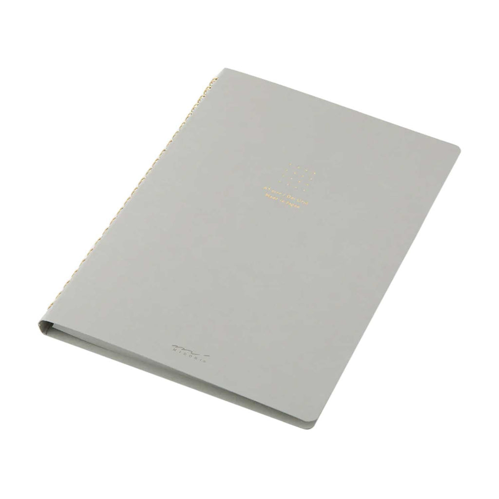 Midori Soft Colour Grey Spiral Notebook - A5, Dotted