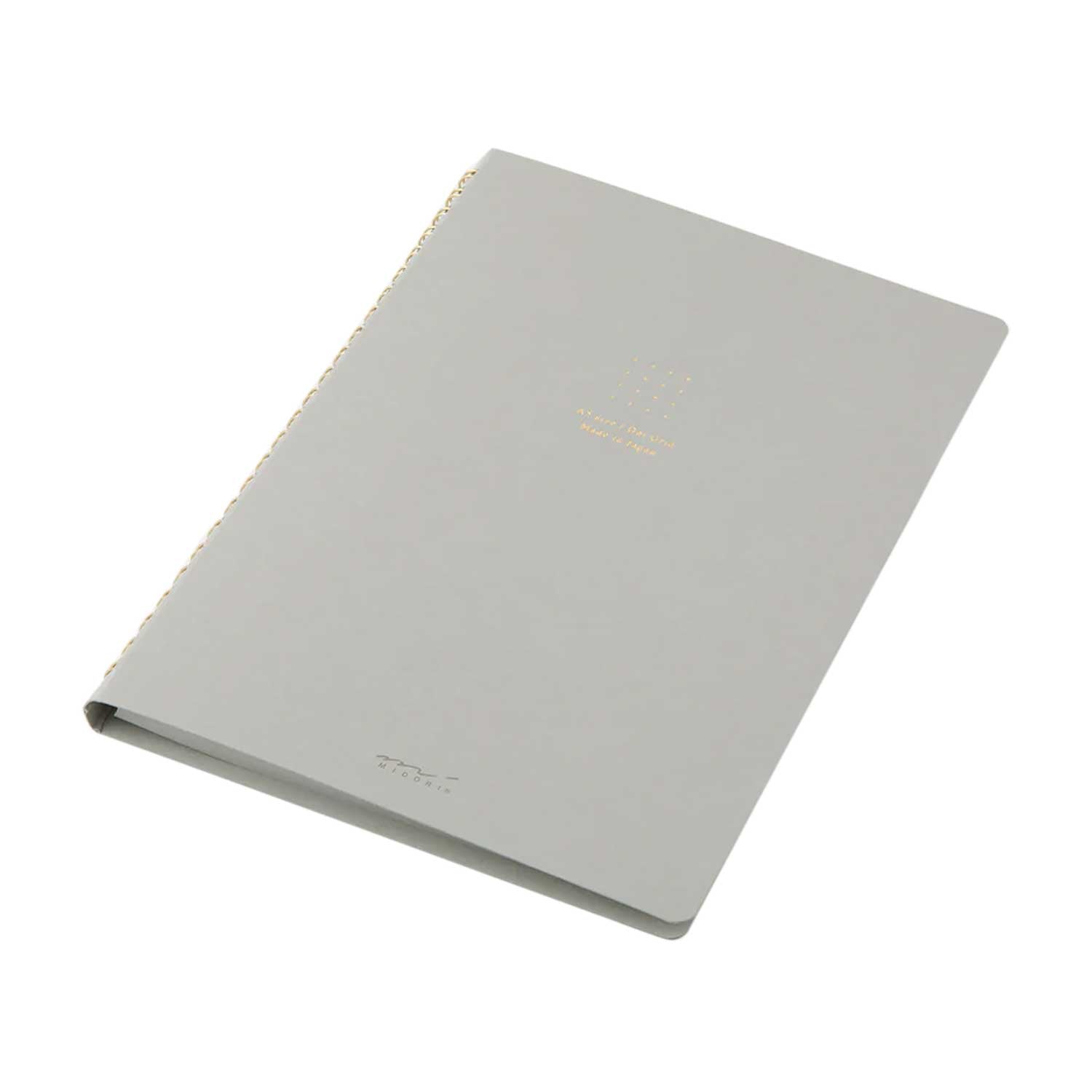Midori Soft Colour Grey Spiral Notebook - A5, Dotted