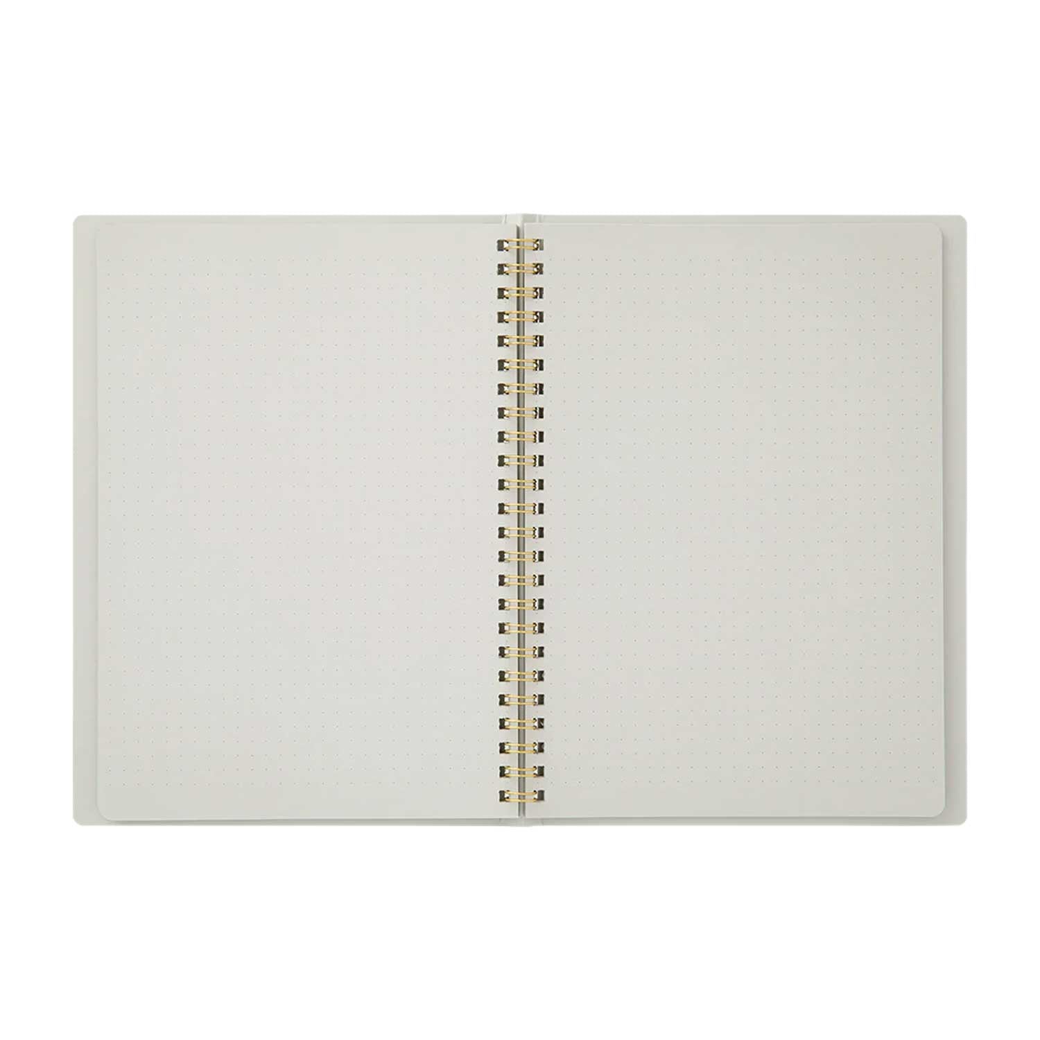 Midori Soft Colour Grey Spiral Notebook - A5, Dotted