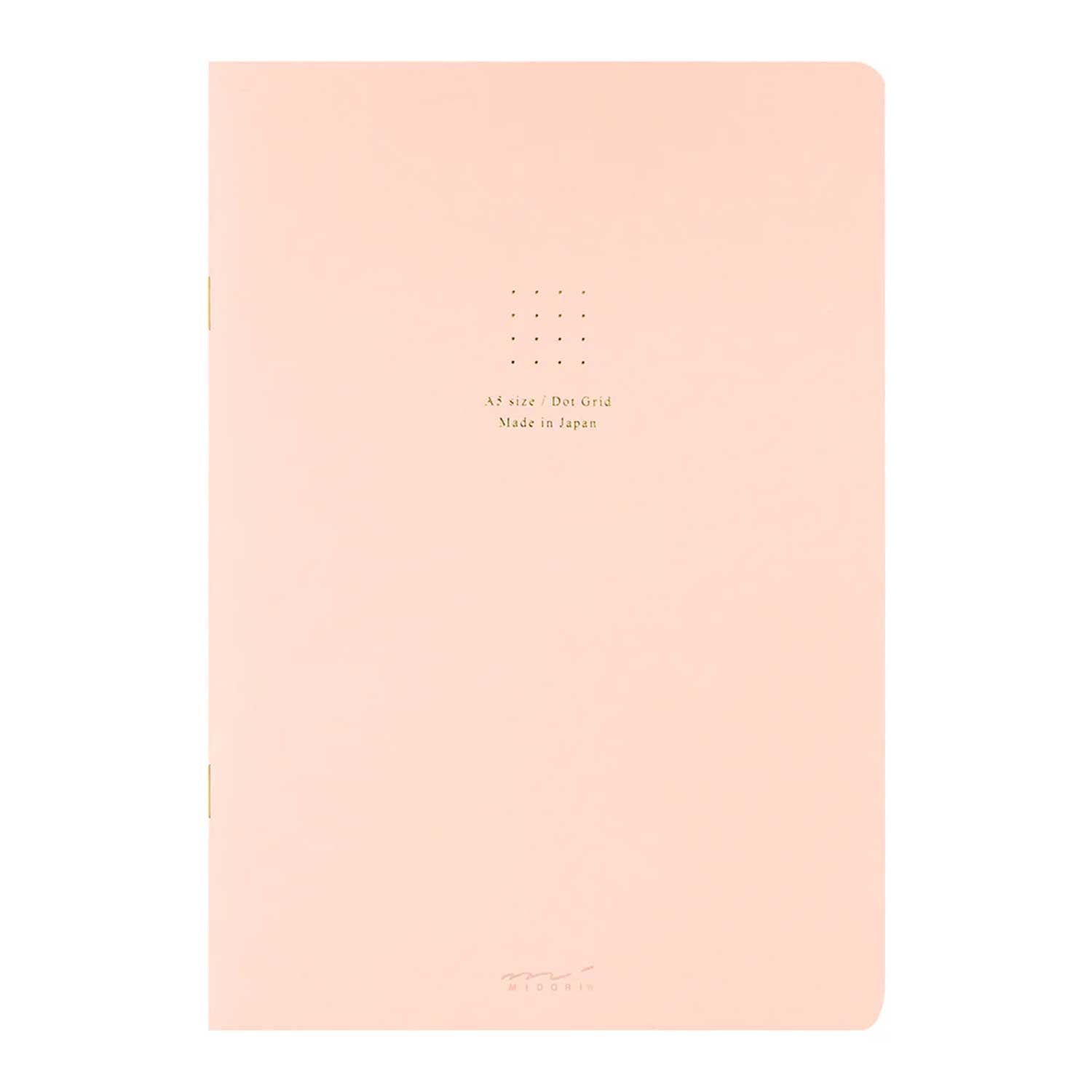 Midori Soft Colour Pink Notebook - A5, Dotted