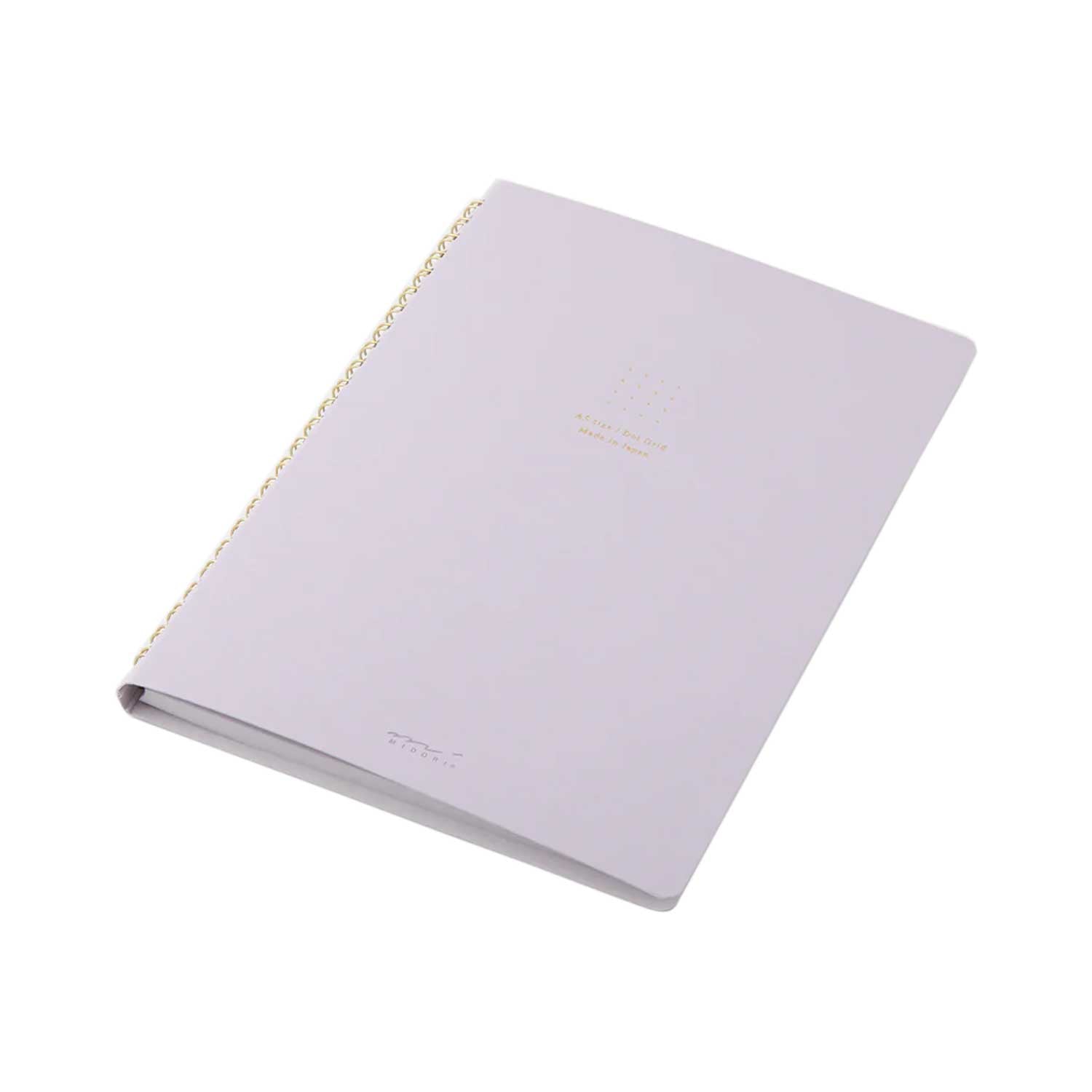 Midori Soft Colour Purple Spiral Notebook - A5, Dotted