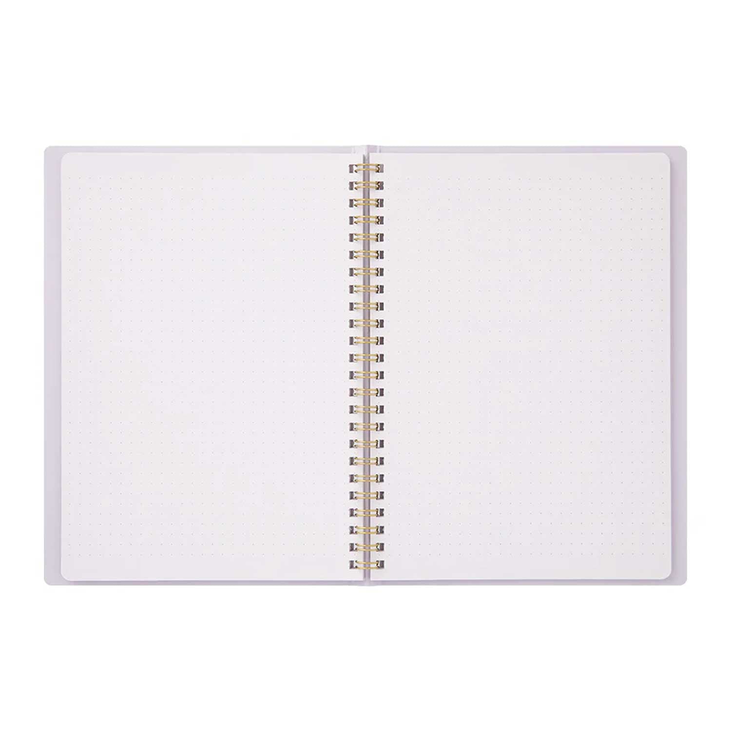 Midori Soft Colour Purple Spiral Notebook - A5, Dotted