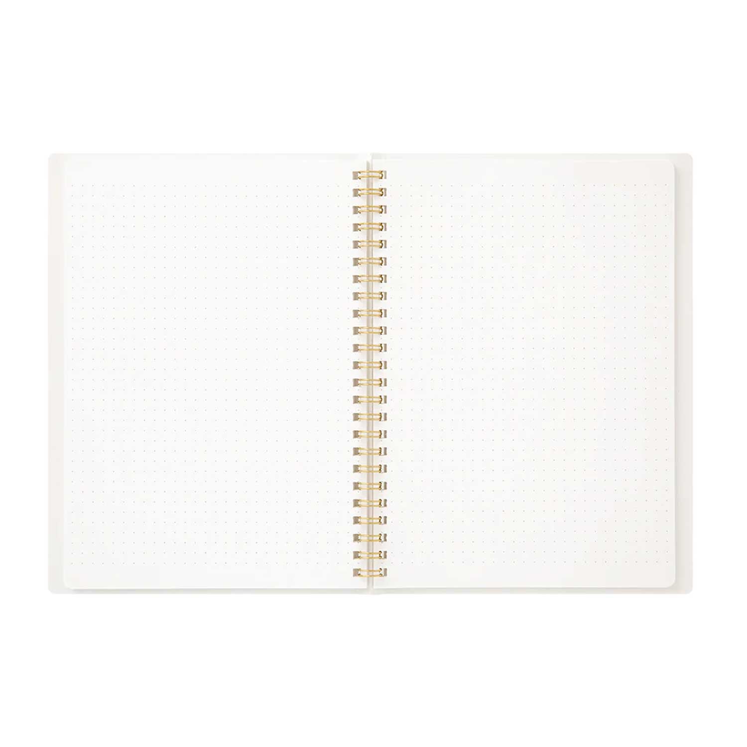 Midori Soft Colour White Spiral Notebook - A5, Dotted
