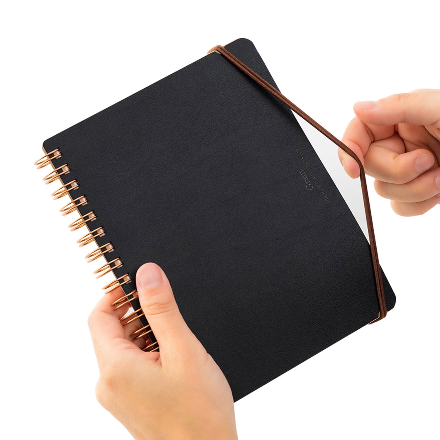 Midori WM Grain Black Wirebound Notebook - B6, Ruled & Plain