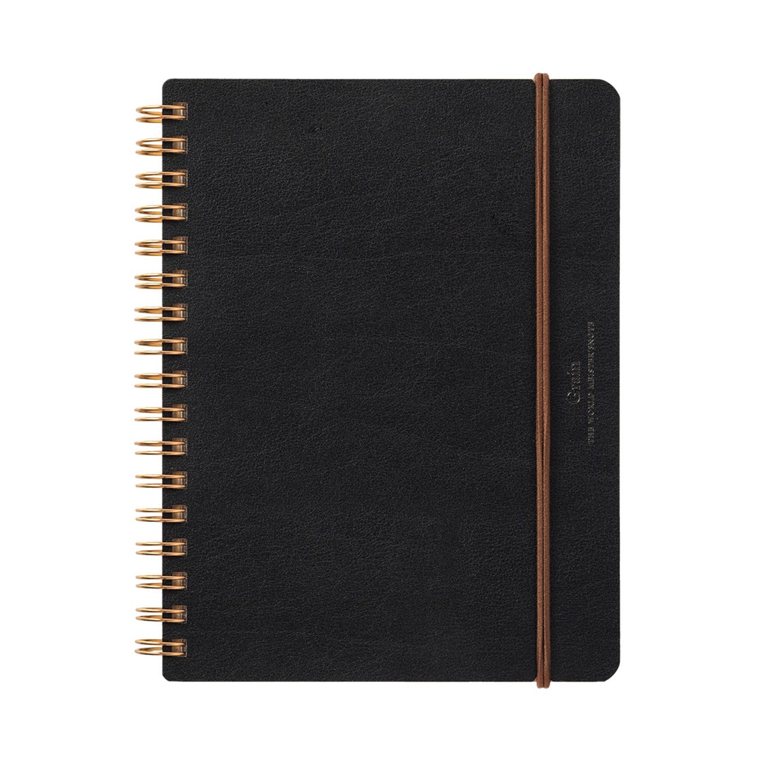 Midori WM Grain Black Wirebound Notebook - B6, Ruled & Plain
