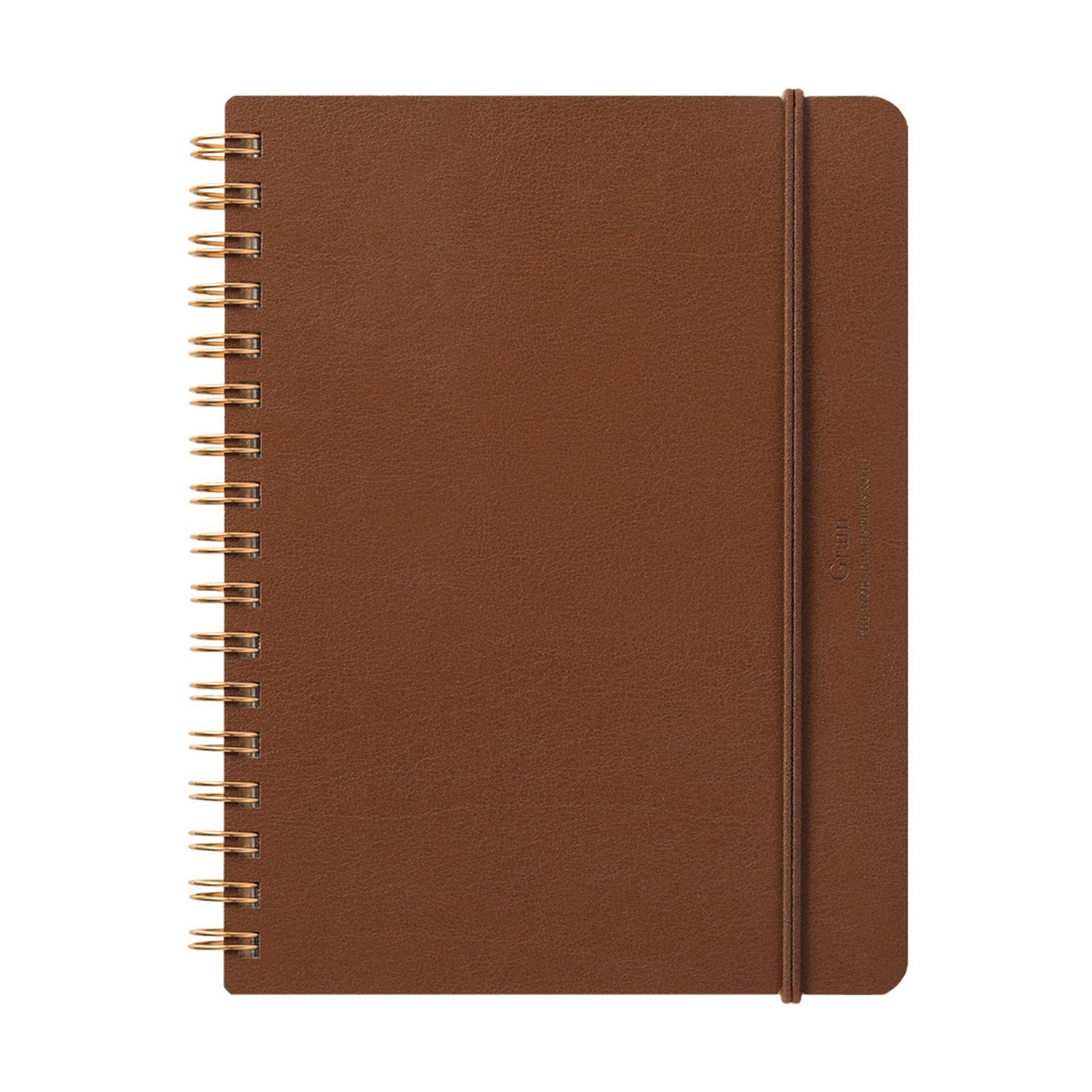 Midori WM Grain Brown Wirebound Notebook - B6, Ruled & Plain