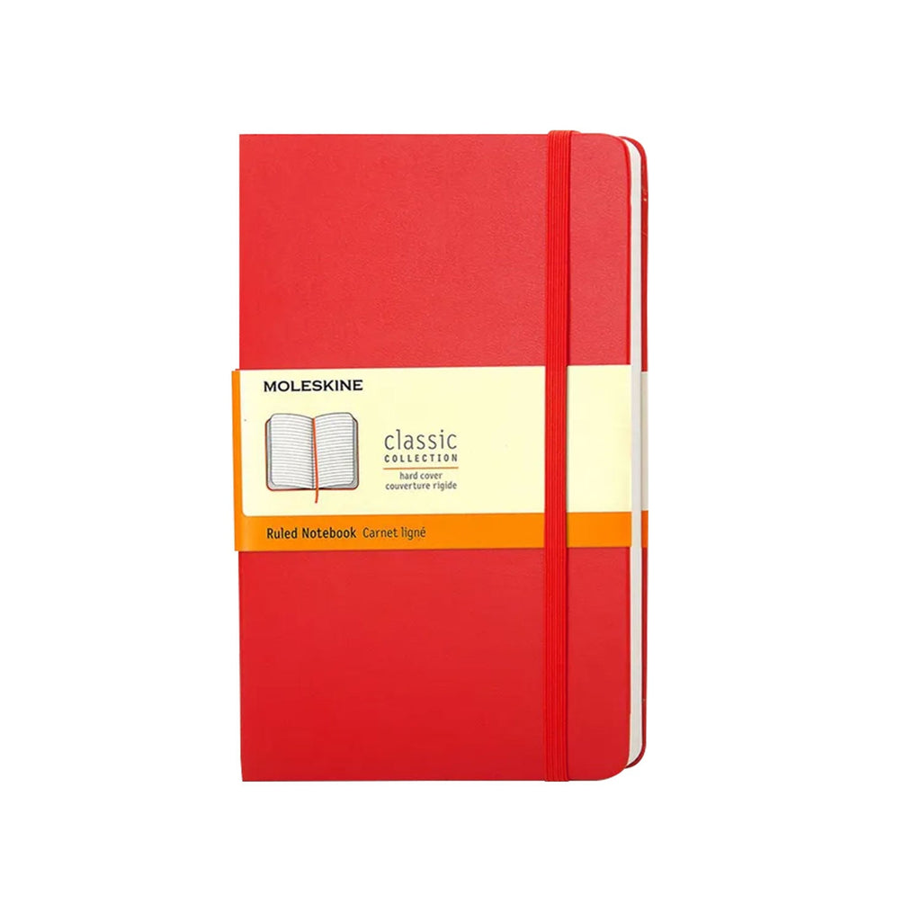 Moleskine Classic Hard Cover Red Notebook - A5, Ruled
