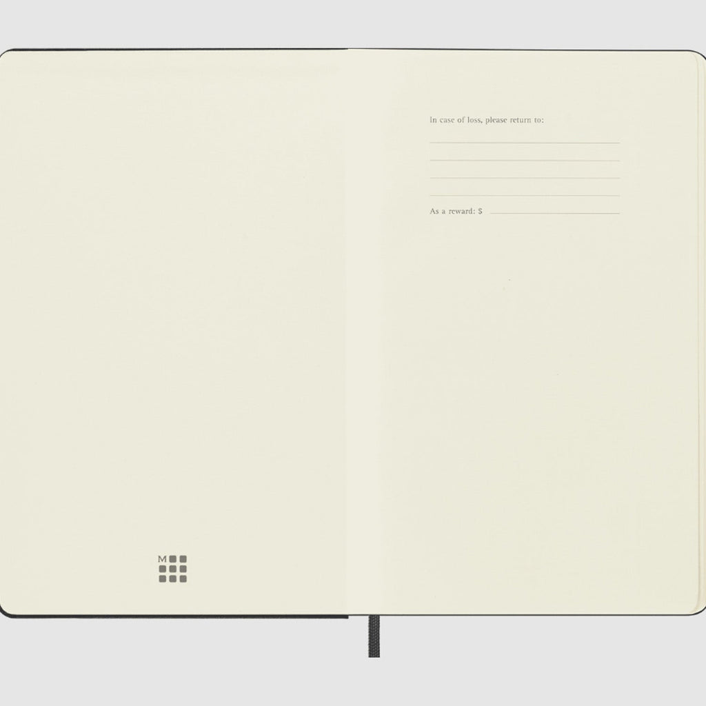 Moleskine Classic Hard Cover Notebook - Black - A5 - Plain