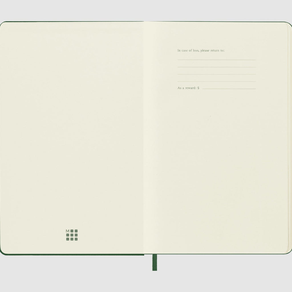 Moleskine Classic Hard Cover Notebook - Myrtle Green - A5 - Plain