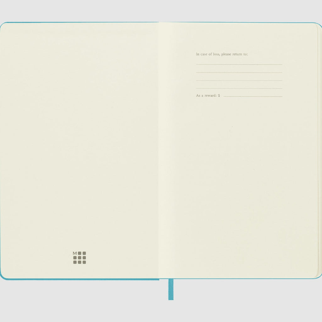 Moleskine Classic Hard Cover Notebook - Reef Blue - A5 - Plain