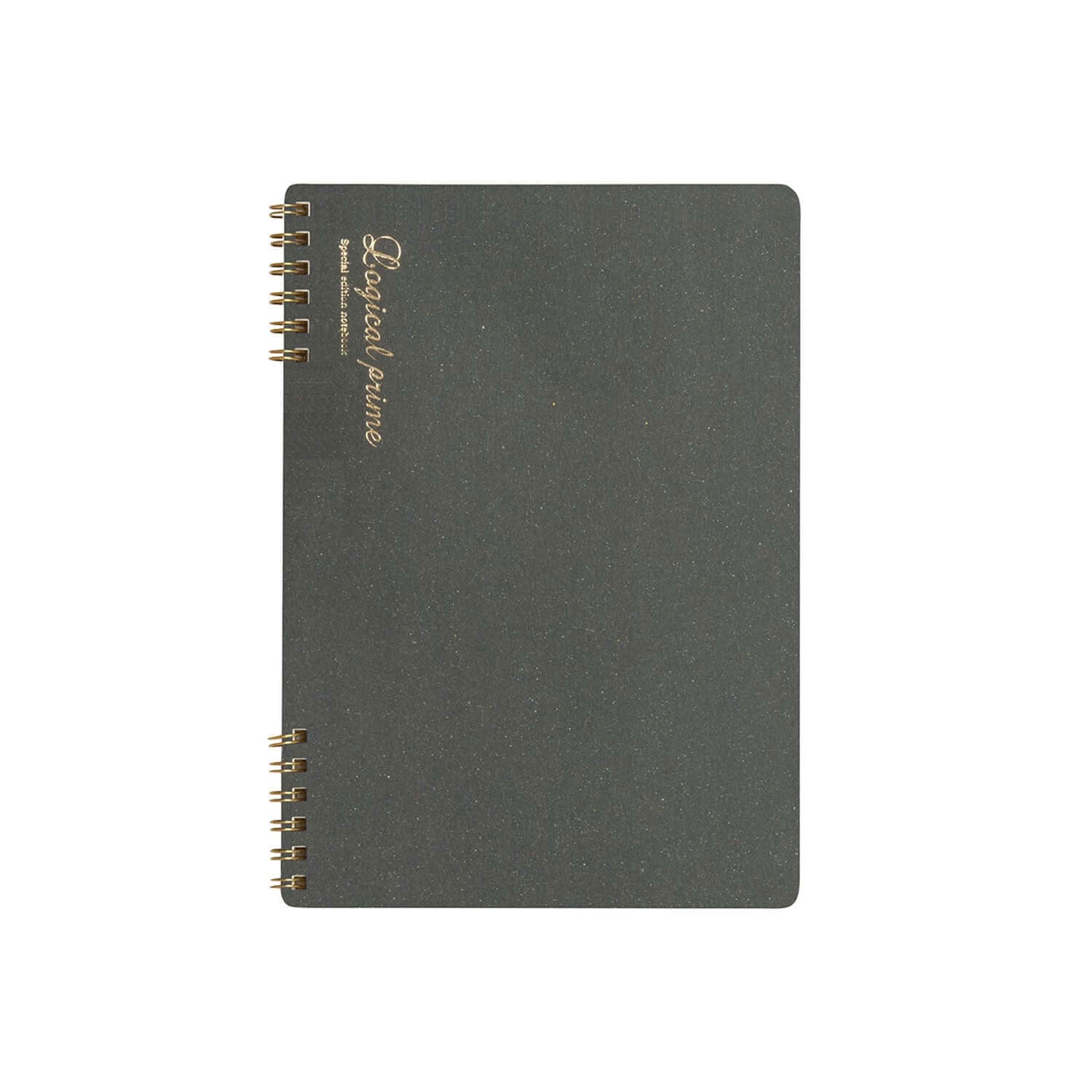 Nakabayashi Logical Prime Fountain Pen Friendly Spiral Notebook, Black - Square Ruled