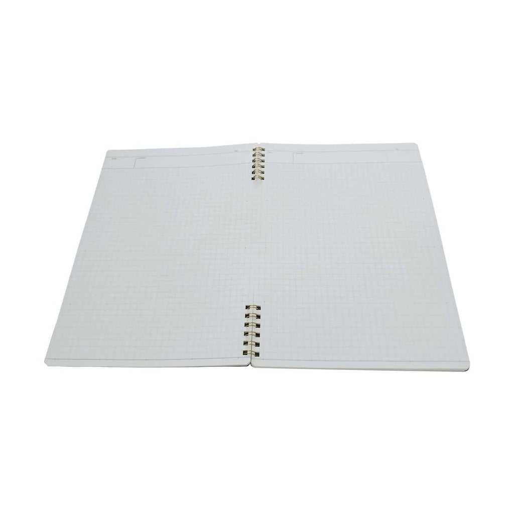 Nakabayashi Logical Prime Fountain Pen Friendly Spiral Notebook, Black - Square Ruled