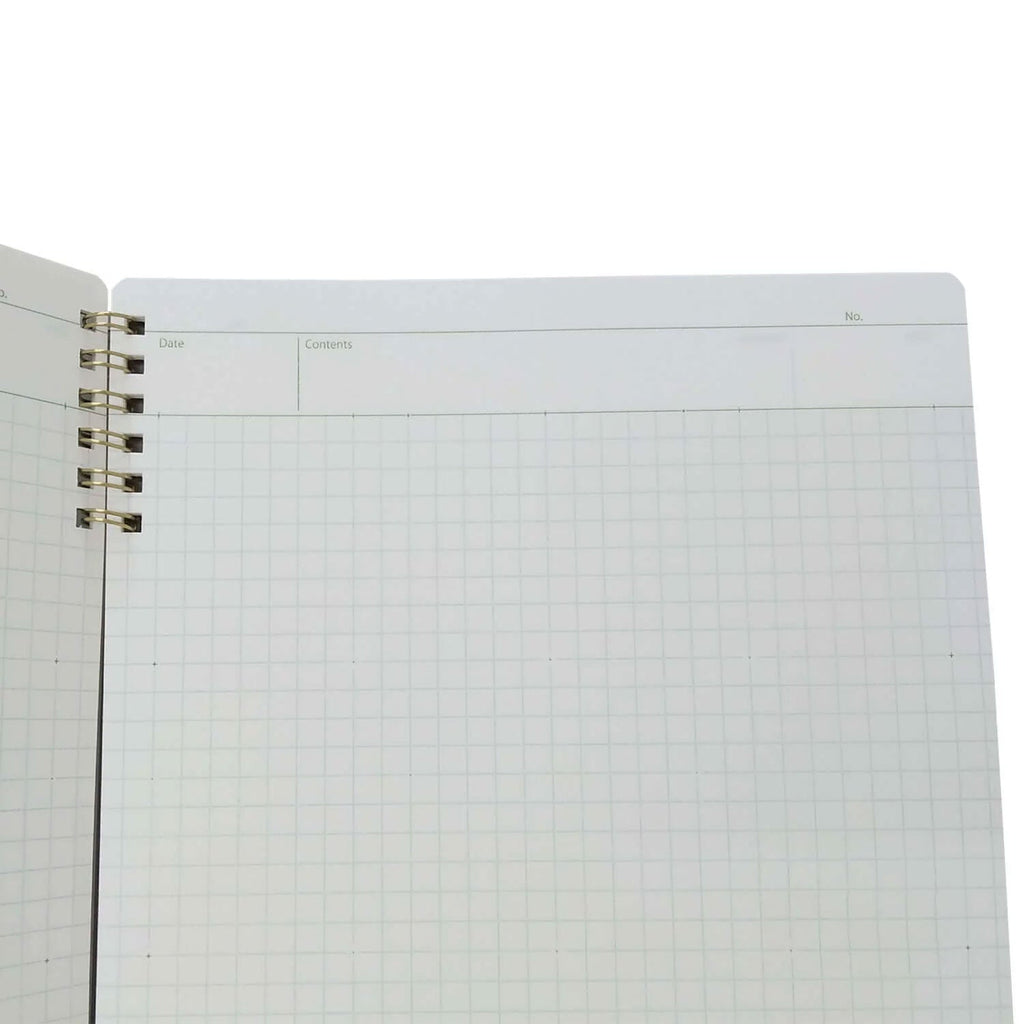 Nakabayashi Logical Prime Fountain Pen Friendly Spiral Notebook, Black - Square Ruled