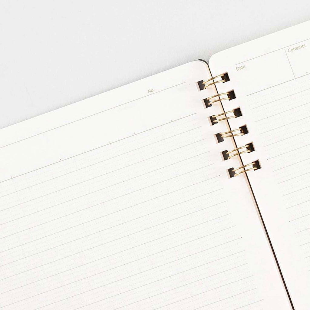 Nakabayashi Logical Prime Fountain Pen Friendly Spiral Notebook, Blue - 6mm Ruled