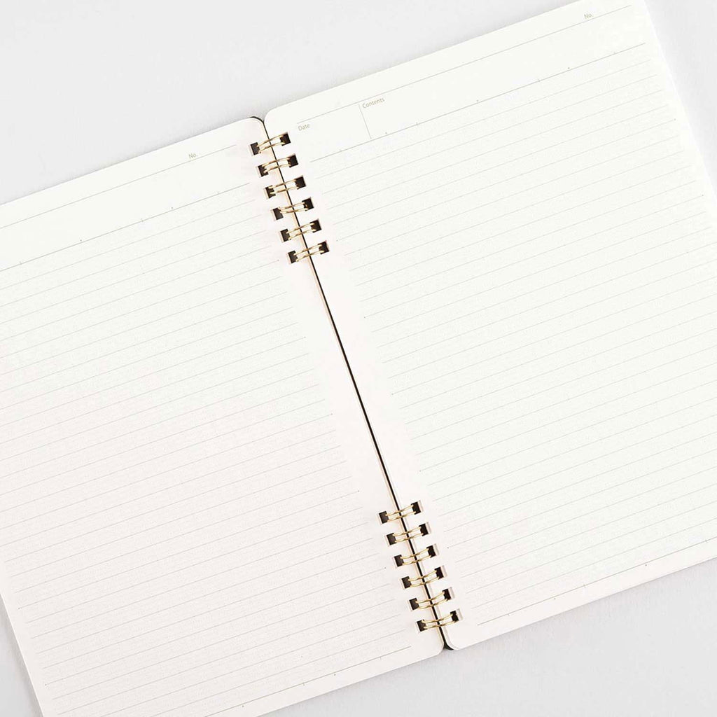 Nakabayashi Logical Prime Fountain Pen Friendly Spiral Notebook, Blue - 6mm Ruled