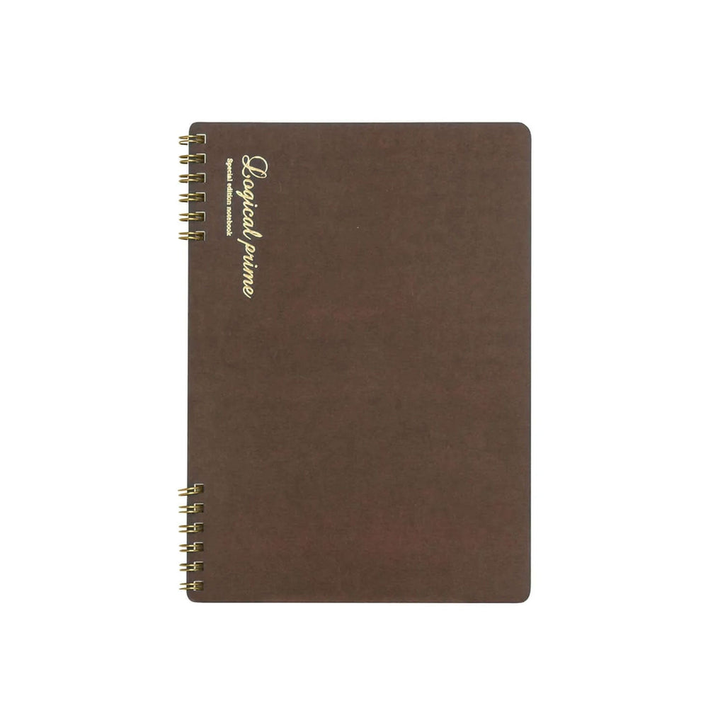 Nakabayashi Logical Prime Fountain Pen Friendly Spiral Notebook, Brown - Dot Ruled