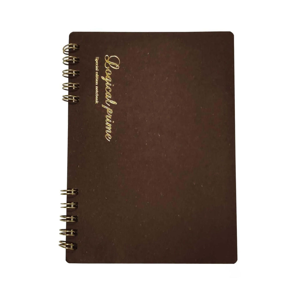 Nakabayashi Logical Prime Fountain Pen Friendly Spiral Notebook, Brown - Dot Ruled