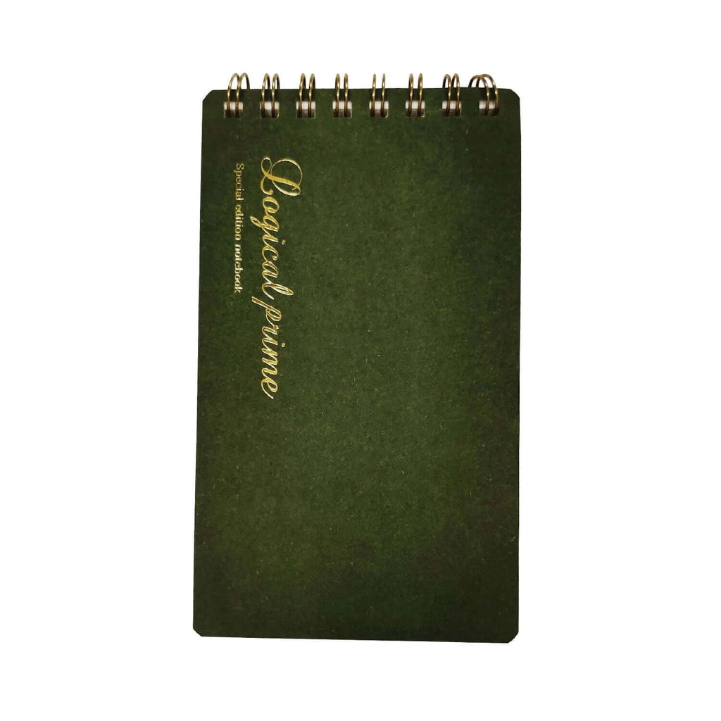 Nakabayashi Logical Prime Fountain Pen Friendly Spiral Notebook, Green - 7mm Ruled