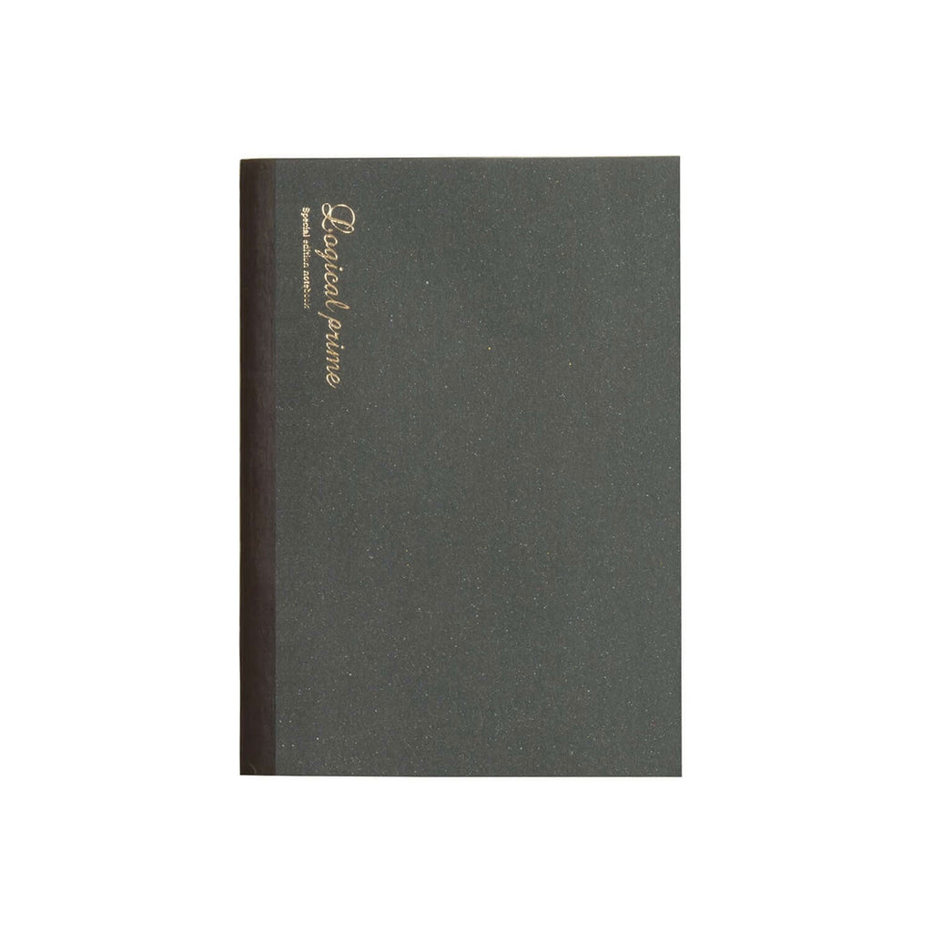 Nakabayashi Logical Prime Fountain Pen Friendly Stitched Notebook, Black - Square Ruled
