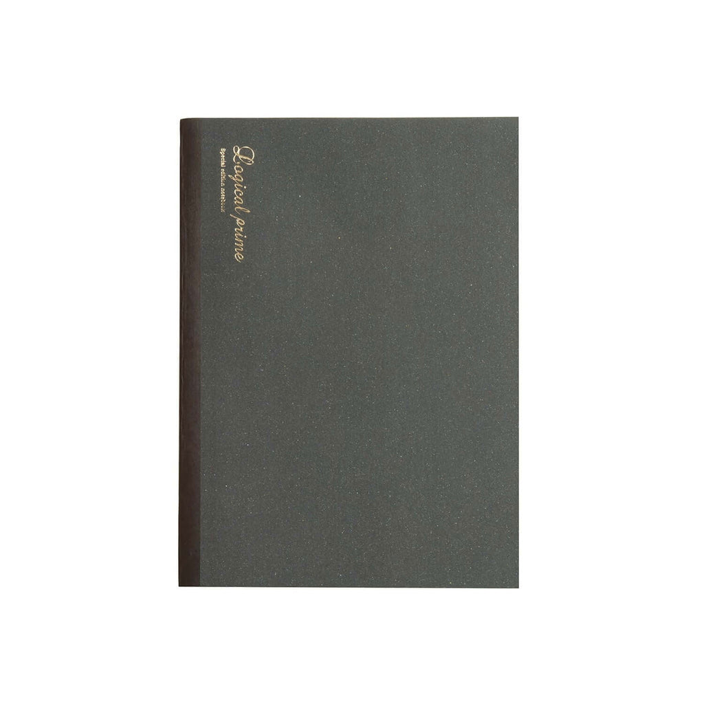 Nakabayashi Logical Prime Fountain Pen Friendly Stitched Notebook, Black - Square Ruled