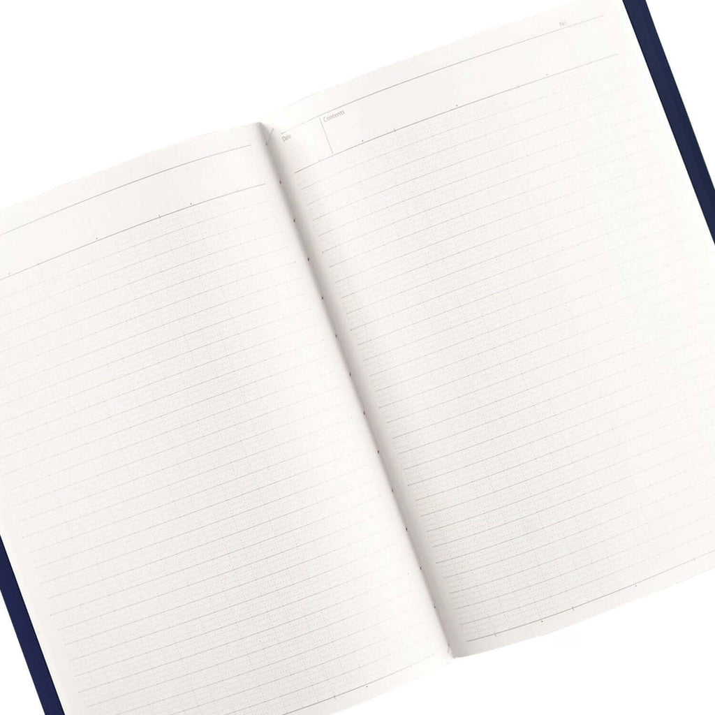 Nakabayashi Logical Prime Fountain Pen Friendly Stitched Notebook, Blue - 6mm Ruled