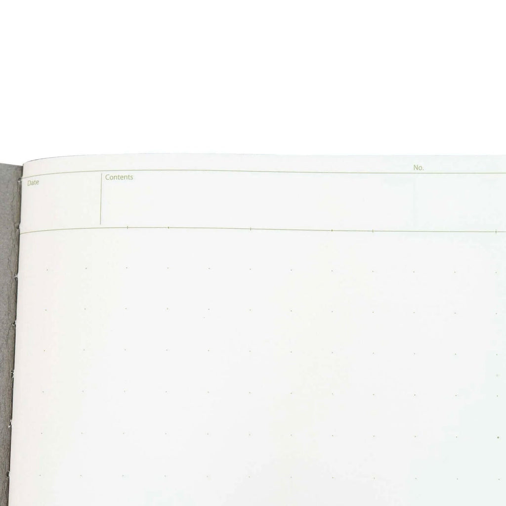 Nakabayashi Logical Prime Fountain Pen Friendly Stitched Notebook, Brown - Dot Ruled