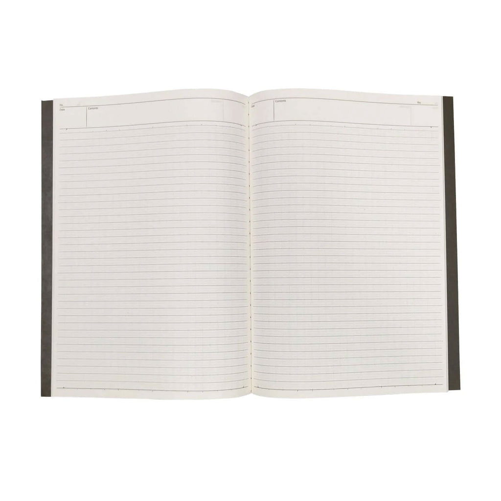 Nakabayashi Logical Prime Fountain Pen Friendly Stitched Notebook, Green - 7mm Ruled