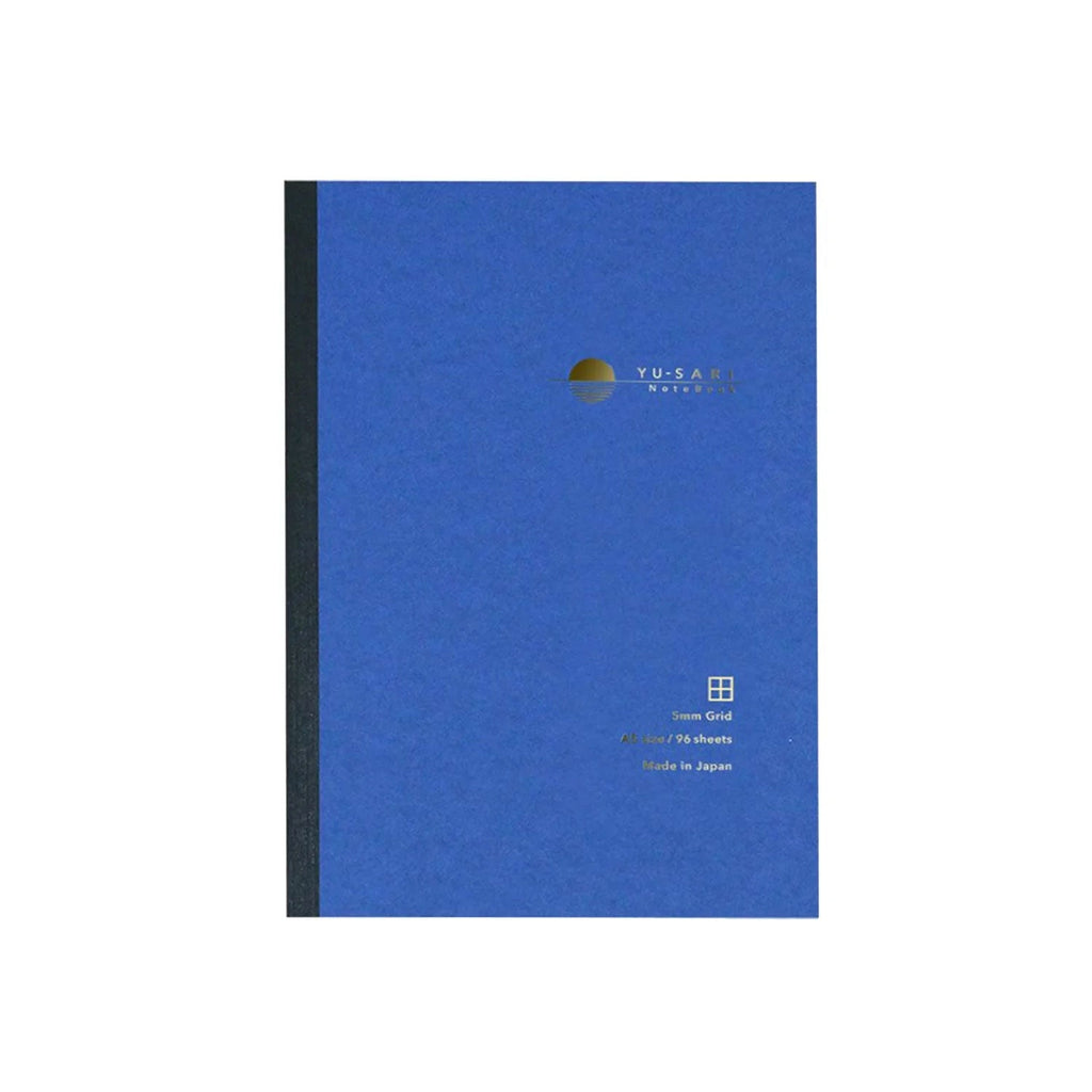 Nakabayashi Yu-Sari Fountain Pen Friendly Notebook, Blue - Sqr Ruled