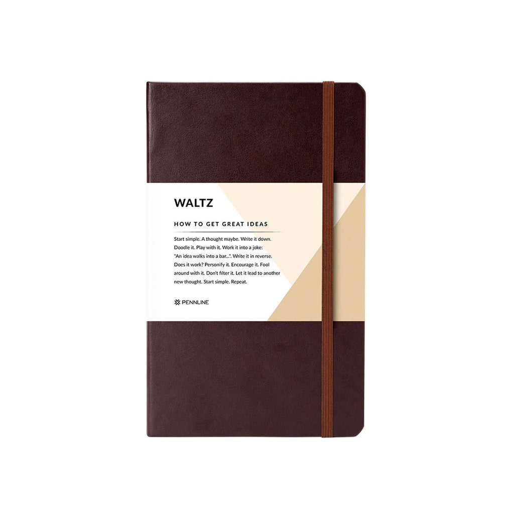 Pennline Waltz Hard Cover Notebook, Brown - Ruled