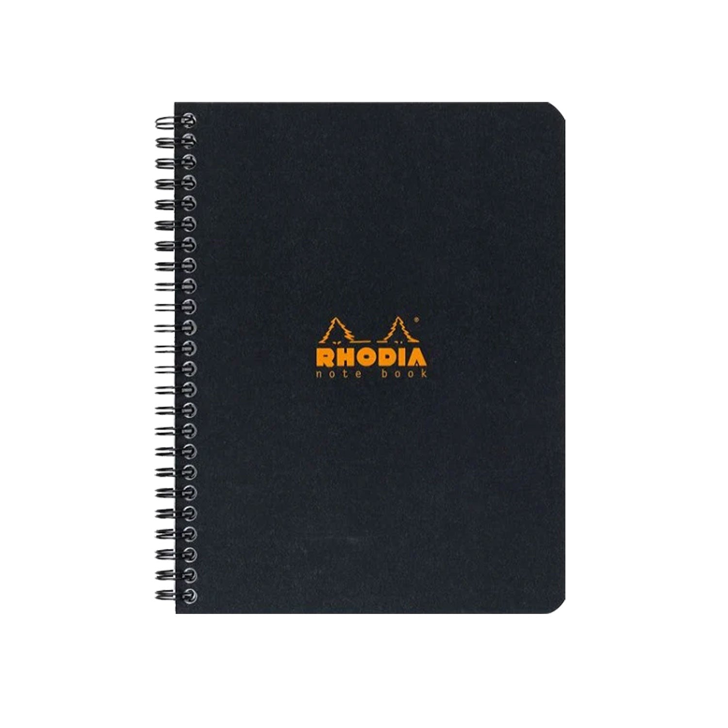 Rhodia Classic Spiral Black Notebook - A5+, Ruled