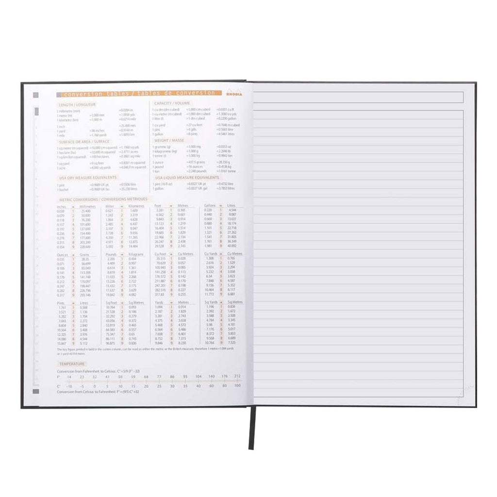 Rhodiactive Hardcover Black Notebook - A4, Ruled