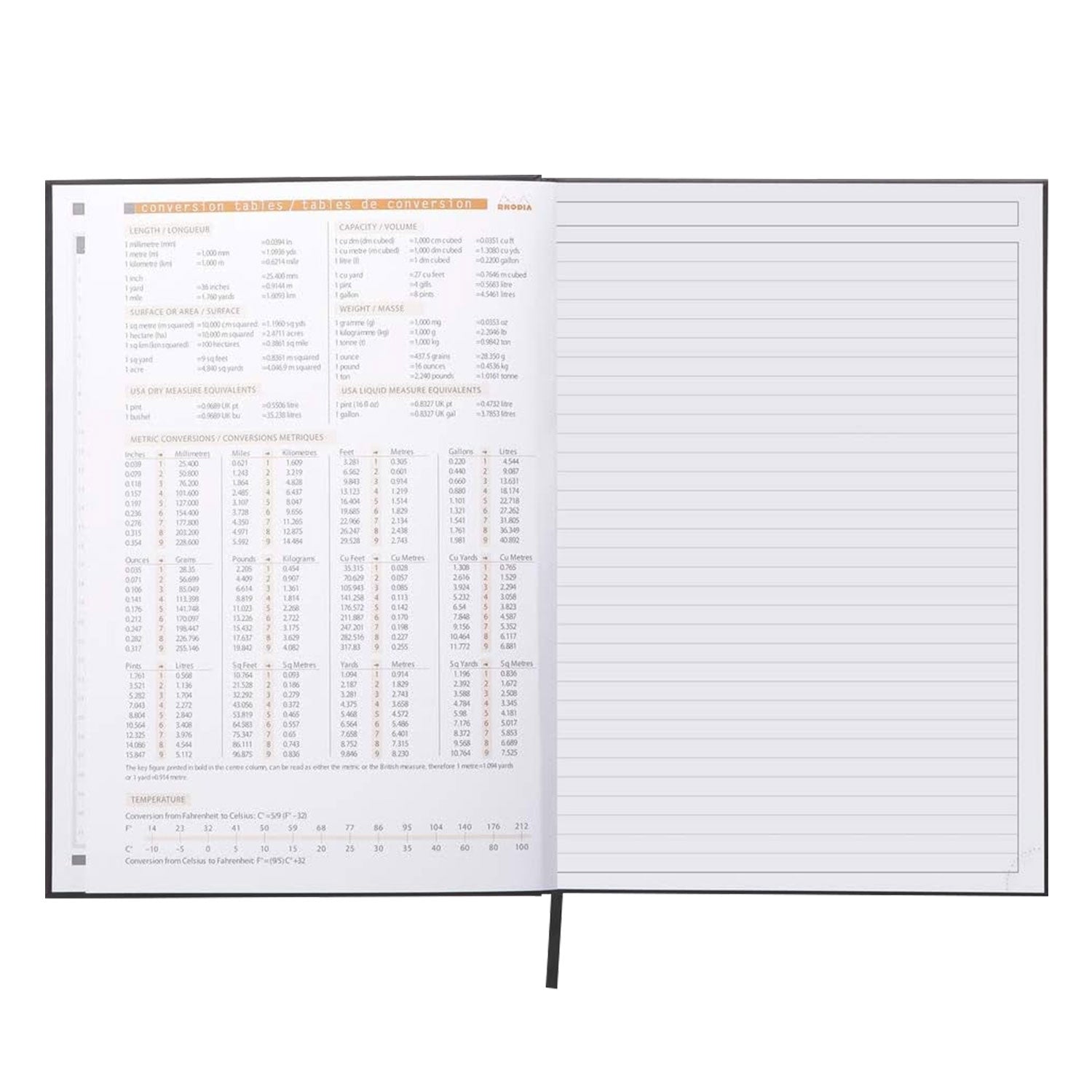 Rhodiactive Hardcover Black Notebook - A4, Ruled