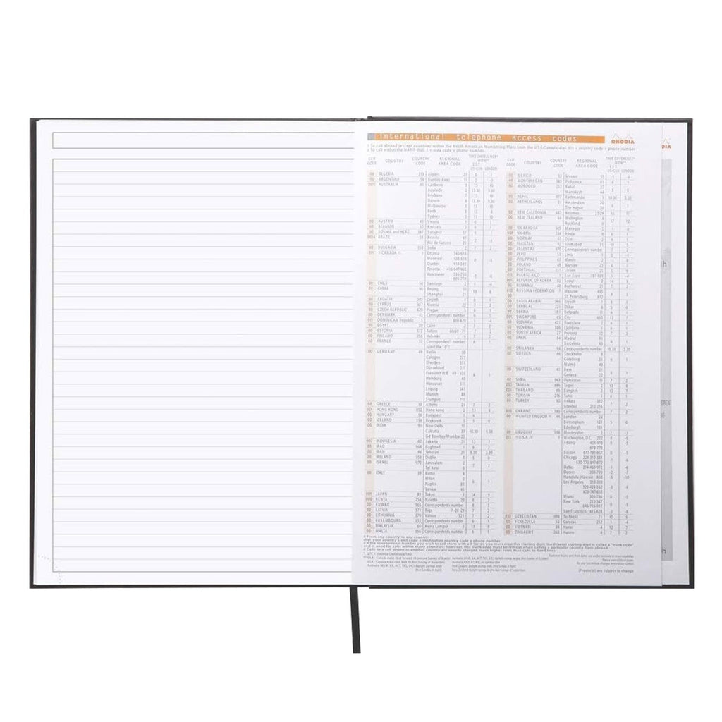 Rhodiactive Hardcover Black Notebook - A4, Ruled
