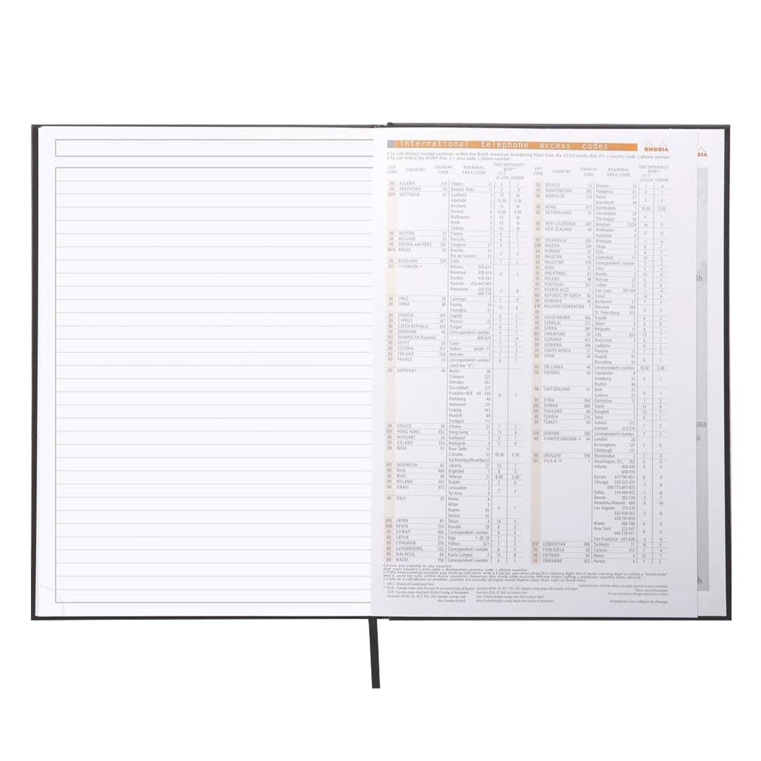 Rhodiactive Hardcover Black Notebook - A4, Ruled