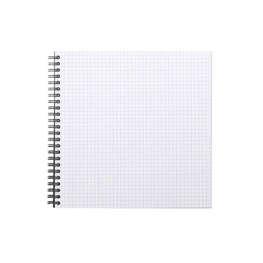 Rhodiactive Reverse Spiral Black Notebook - Squared