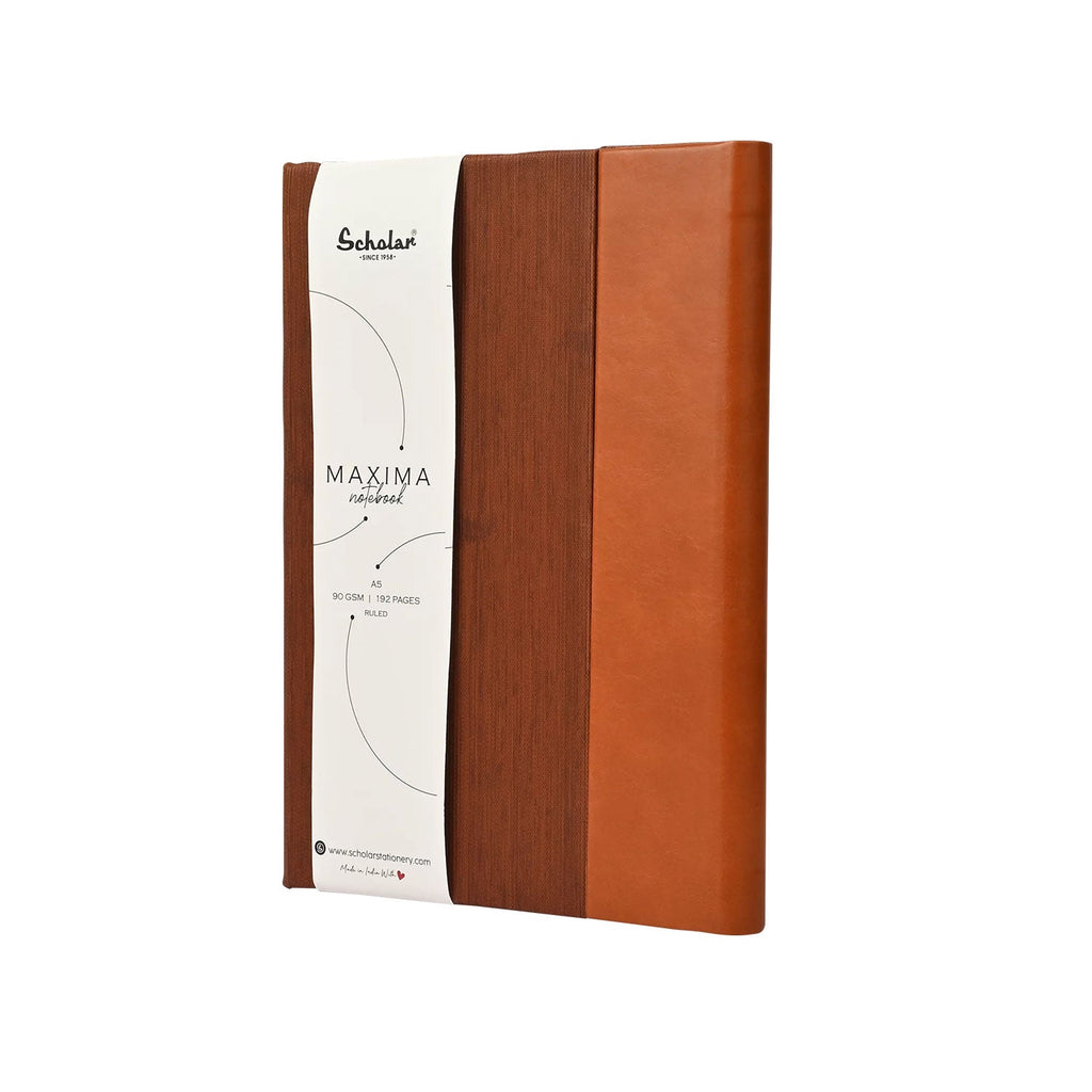 Scholar Maxima Tan Notebook - A5, Ruled