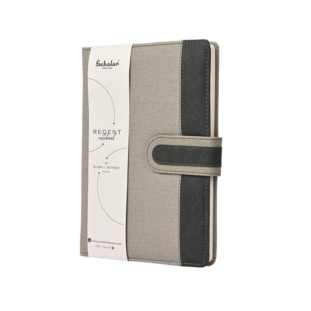 Scholar Regent Grey Notebook - A5, Ruled
