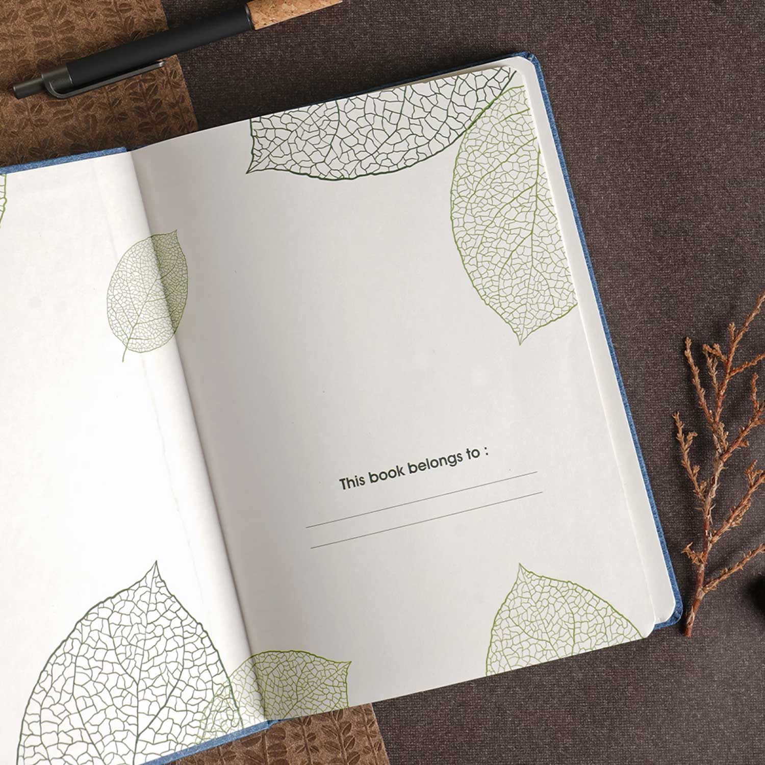 Scholar Teak Green Notebook - A5, Ruled