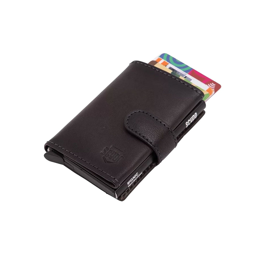 Scudo Burnished Slim Wallet - Black